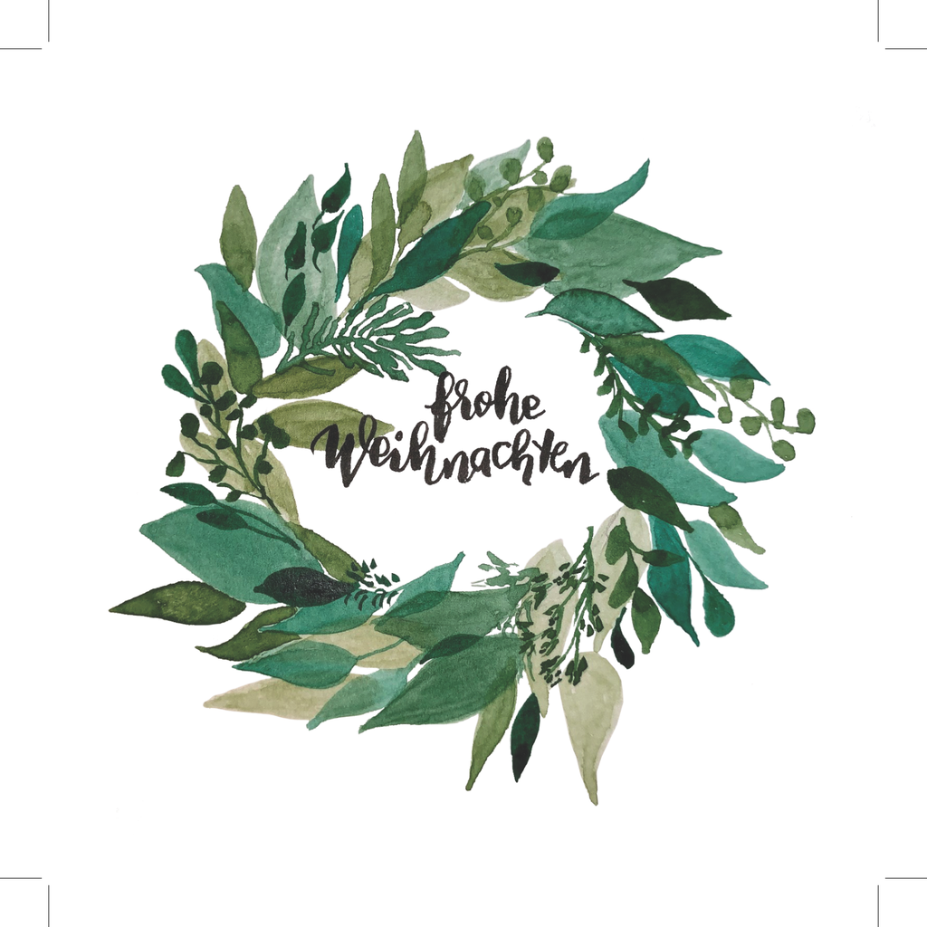 Glückwunschkarten quadratisch (2A Frohe Weihnachten)